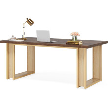Tribesigns Schreibtisch, 160 cm, aus Holz, schlichter Bürotisch, großer Computertisch