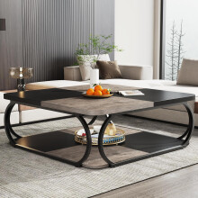 Tribesigns Quadratischer Couchtisch fürs Wohnzimmer, 100 x 100 x 50 cm