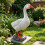 Schattig oranje snavelwatervogelstandbeeld waterdicht 2