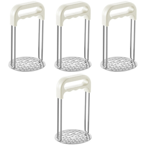 4Stk Weißer Kartoffelstampfer Für Gemüse & 1