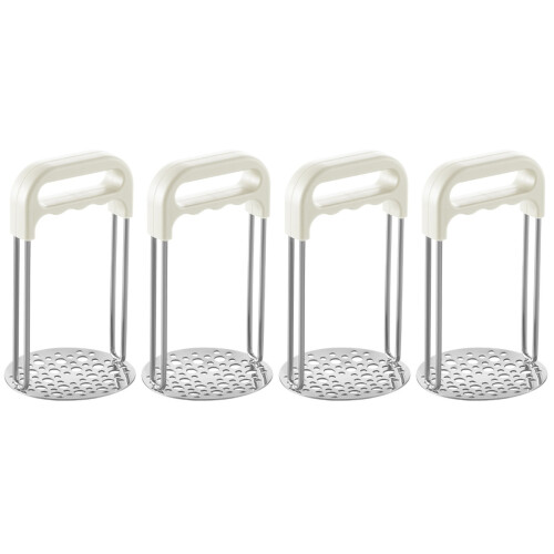 4Stk Weißer Kartoffelstampfer Für Gemüse & 2