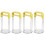 4Pcs Stainless Steel Potato Masher Kitchen Tool Yellow Handle 3