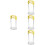 4Pcs Stainless Steel Potato Masher Kitchen Tool Yellow Handle 5