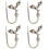 4Pcs Rustic Leaf Green Metal Curtain Hooks Tiebacks Decorative Hooks 4