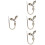 4Pcs Rustic Leaf Green Metal Curtain Hooks Tiebacks Decorative Hooks 5