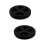 2Pcs Lightweight Black Water Bottle Caps Reusable Leak-Resistant PP 6