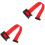 2Pcs Red Retractable Rope Safety Barriers Durable Plastic Cloth Belt 2