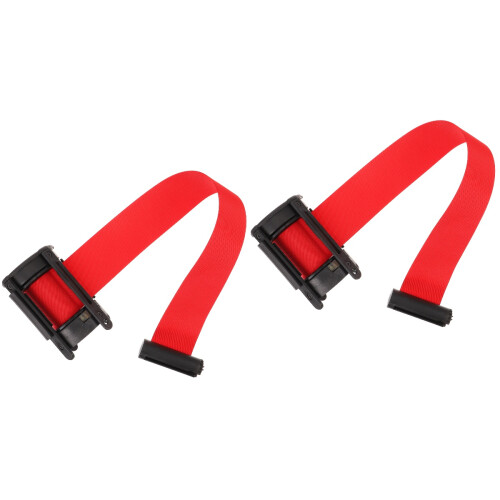 2Pcs Red Retractable Rope Safety Barriers Durable Plastic Cloth Belt 2