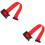 2Pcs Red Retractable Rope Safety Barriers Durable Plastic Cloth Belt 5