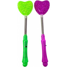 2PCS Green & Purple LED Heart Magic Wand for Kids