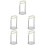 5Pcs Manual Potato Masher White Stainless Steel Kitchen Pressing Tool 5