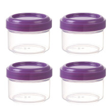 Leakproof 2.5oz Food Storage Containers (4pcs, Purple, 1.8x1.8x1.4"), Freezer & Dishwasher Safe, Lock in Freshness