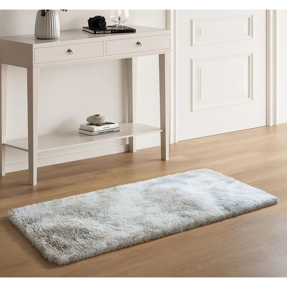 Oxford Homeware (80Cm X 150Cm (2Ft 8" X 5Ft)., Tye Dye) Non Slip Rug Area Rug Living Room Bed Room Silver