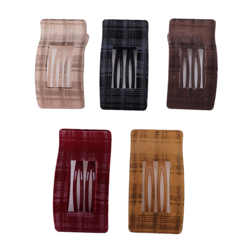 Flache Haarclips 5 Stück, 10 cm x 5 cm, 5 Farben 2