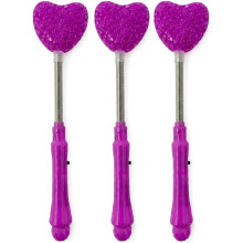 3PCS Purple LED Heart Magic Wand Kids