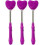 3PCS Purple LED Heart Magic Wand Kids 1