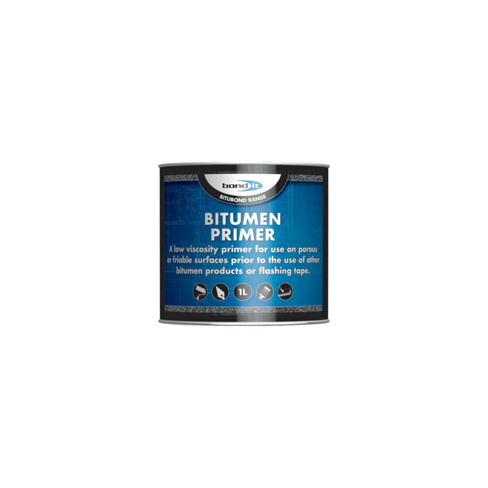 Bitubond Range Bitumen Primer Roofing Black 1L 5061022233581