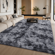 (200cm x 290cm (6ft 8" x 9ft 7")., Charcoal Black) Non Slip Rug  Area Rug Living Room Bed Room