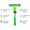 3PCS Green LED Rose Magic Wand Kids Set 30cm 5