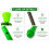 3PCS Green LED Rose Magic Wand Kids Set 30cm 7