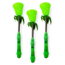 3PCS Green LED Rose Magic Wand Kids Set 30cm