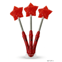 3PCS Red Glowing Magic Wand Party Favor 30cm