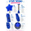 3Pcs LED Flashing Star Light Wand for Kids Blue 5