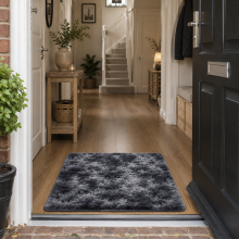 (60cm x 110cm (2ft x 3ft 7")., Charcoal Black) Non Slip Rug  Area Rug Living Room Bed Room