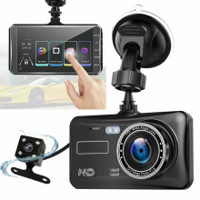 4-Inch Car DVR Dash Cam 1080P HD Dual Lens Front & Rear Video Recorder - 170 Wide, G-Sensor, Night Vision, 4.0-Inch LCD