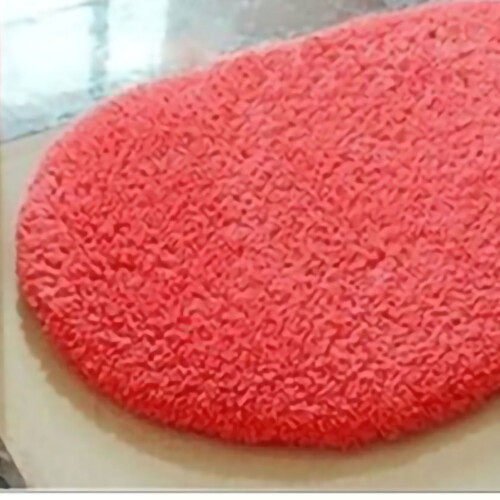 Zerbino ovale in peluche per interni 1