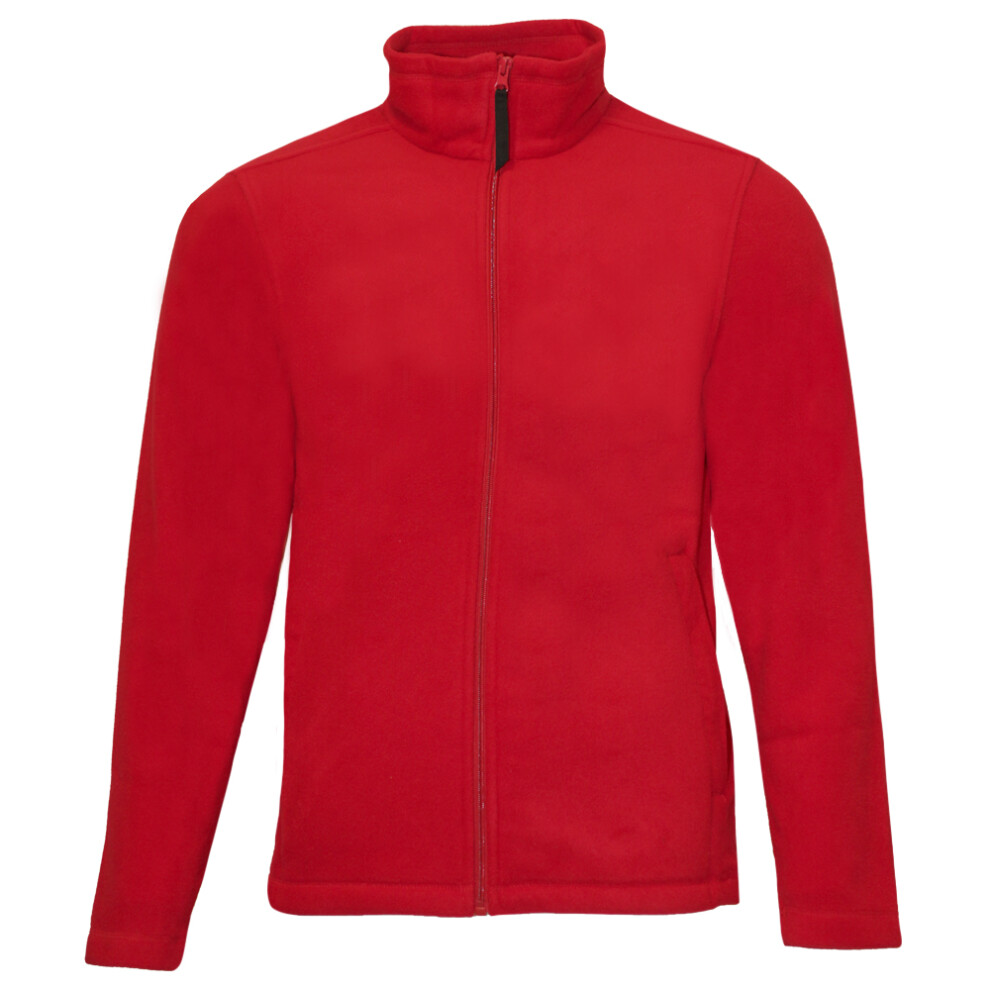 Regatta (2Xl, Classic ) Mens Plain Micro Fleece Full Zip Jacket (Layer Lite) Red