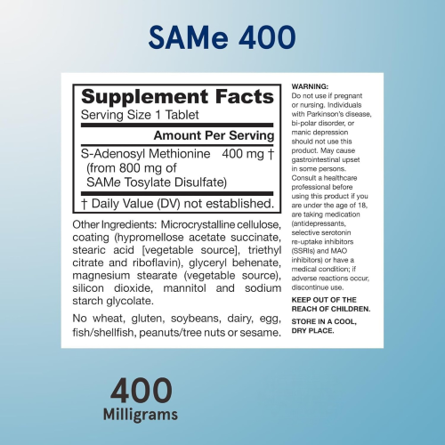 Jarrow Formulas, SAMe 400, 400 mg, 30 Tablet 1