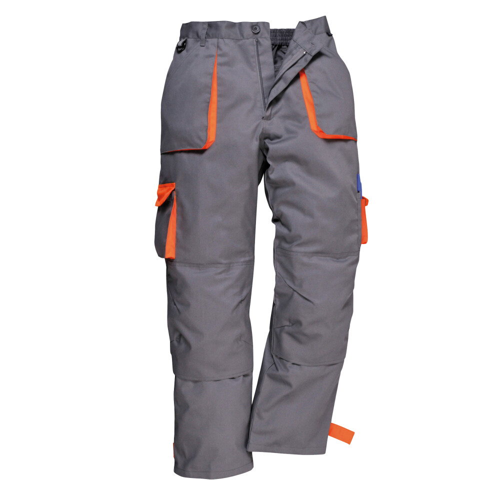 (M, Grey) Portwest Mens Contrast Workwear Trousers (Tx11) / Pants 5055805342683