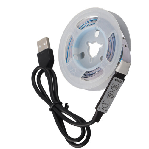 RGB LED-stribelys 5V USB-drevet med 3-knaps controller 2