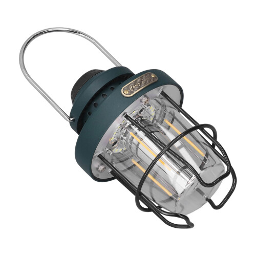 Retro campinglykt med USB-lading, 3 lysmoduser og 2