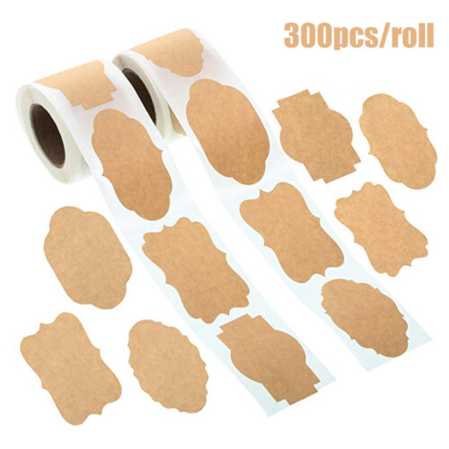 Kraft Paper Labels for Packaging300per Roll 1