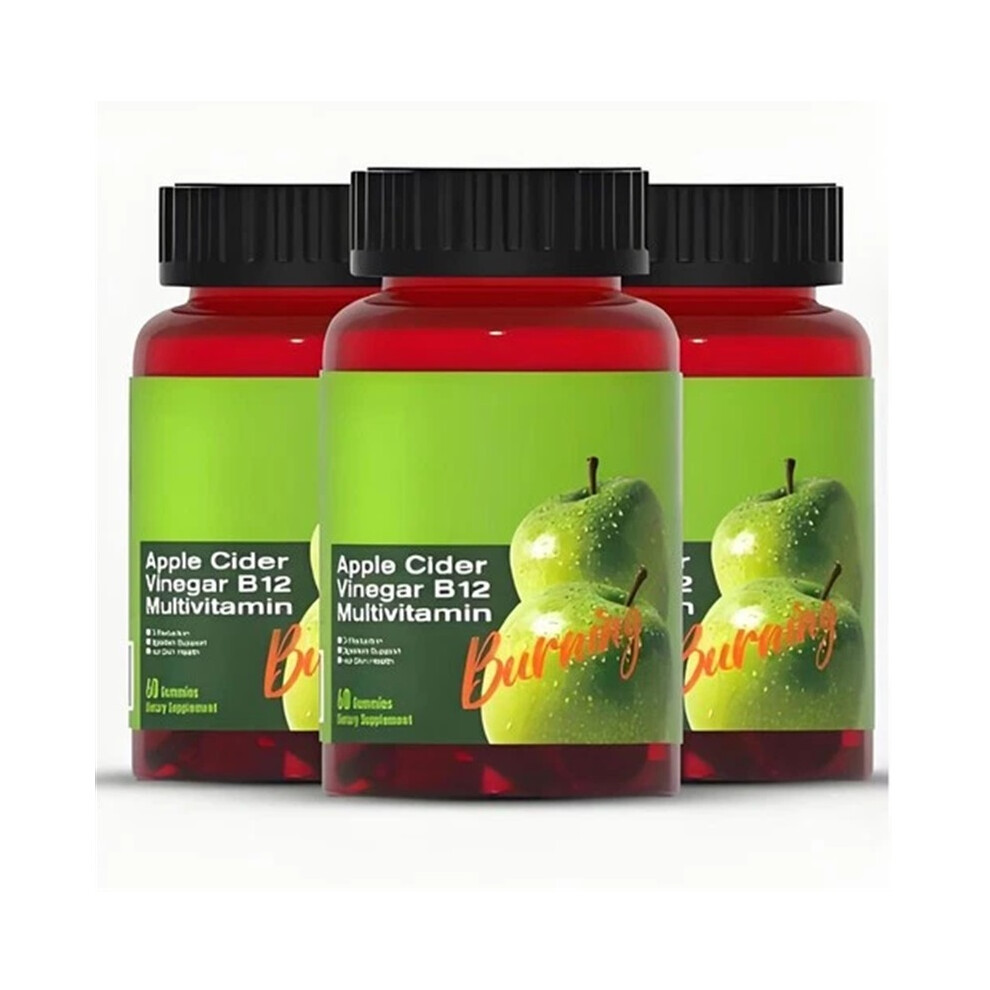 (3PCS) Apple Cider Vinegar B12 Multivitamin-Apple Cider Vinegar Gummies-60Gummies