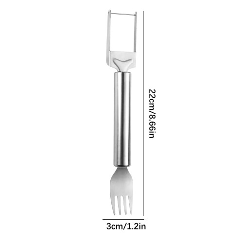 Coupe-pastèque en acier inoxydable avec fourchette, 1 pièce 1