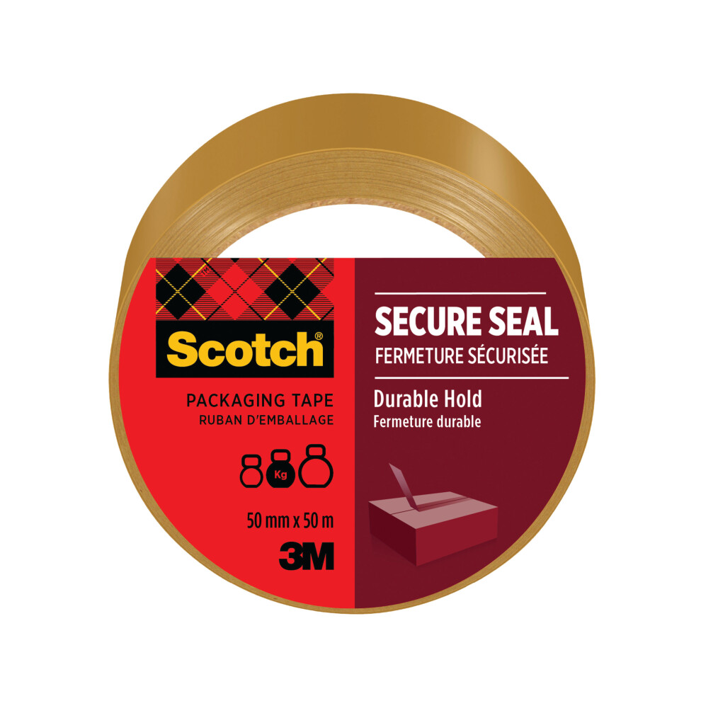 Scotch Secure Seal Packaging Tape 50Mmx50m Roll 7100300848 Brown