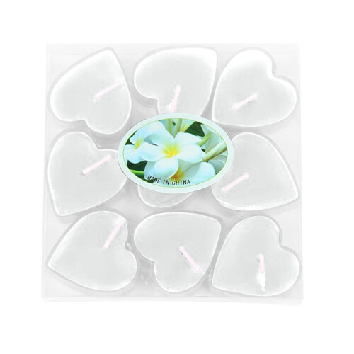 Heart-Shaped Smokeless Tealight Candles 9 Pcs 1