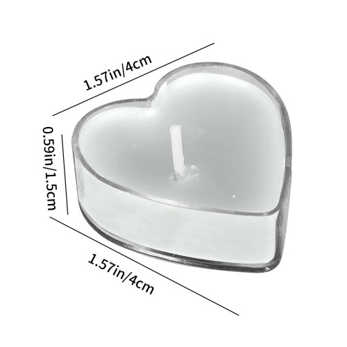 Heart-Shaped Smokeless Tealight Candles 9 Pcs 2