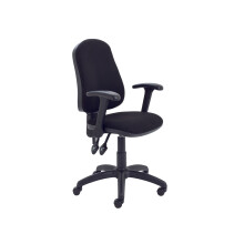 5 Star Lumo High Back Operator Chair with Folding Arms Black SF2150660