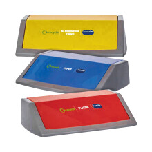 Addis Recycling Bin Kit Lids Metallic Red/Yellow/Blue (Pack of 3) 505575