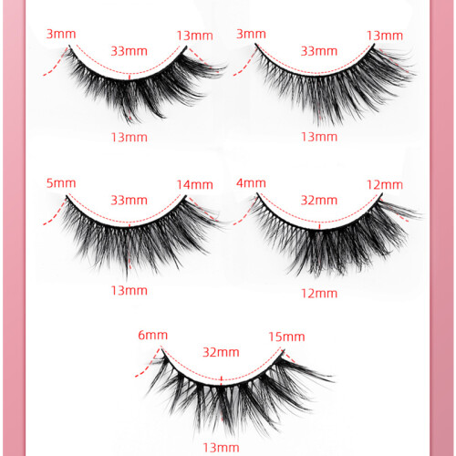 Natural Artificial Eyelashes 7-Pair   LZM-HZ 2