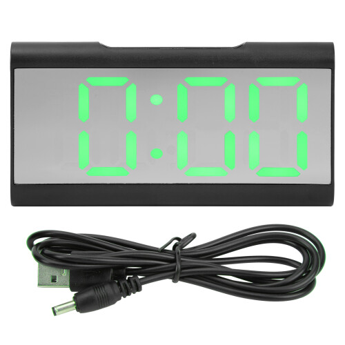 Réveil LED Miroir Vert 8x3.3x15.9 cm 3xAAA 1