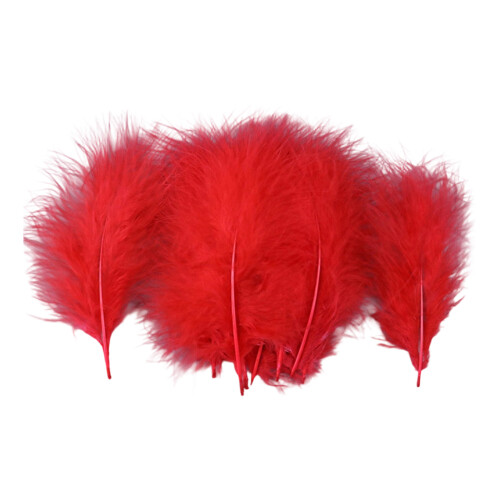 100Pcs Assorted Color Natural Feather 15-20CM Craft Feather-Red