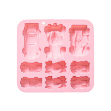 Racing Car Ice Molds 9 Cavities Race Car Silicone Molds-Pink