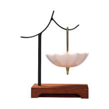 Handcrafted Ceramic Tea Filter In Elegant Umbrellas Shape-Pink