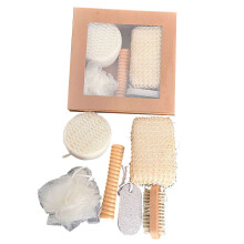 Bath Scrub Brush Bath Body Scrubber Fiber Back-6 piece set