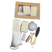 Bath Scrub Brush Shower Scrubber Ergonomic Back-7 piece set
